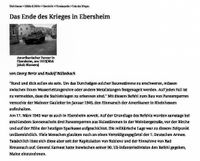 Zweiter Weltkrieg: Das Ende des Krieges in Ebersheim, in: regionalgeschichte.net, 2014